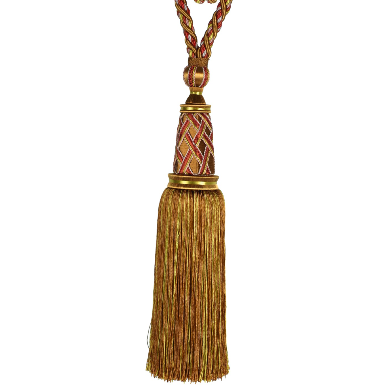 Decoluxe Decorative Single Tassel Tieback Burnished Copper
