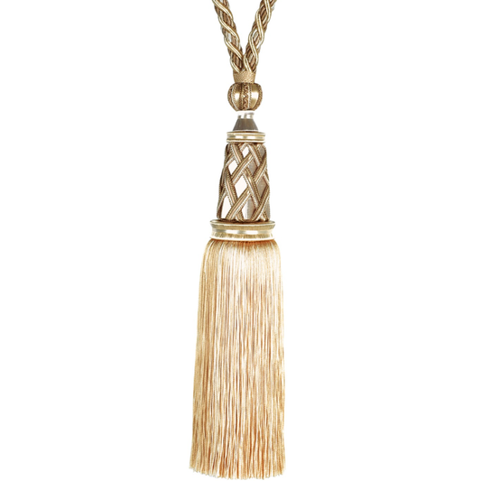 Decoluxe Decorative Single Tassel Tieback Buttermilk