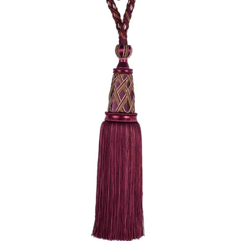 Decoluxe Decorative Single Tassel Tieback Mulberry