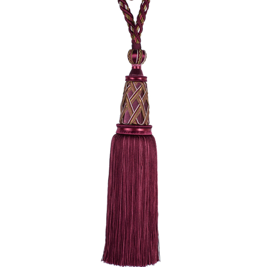 Decoluxe Decorative Single Tassel Tieback Mulberry