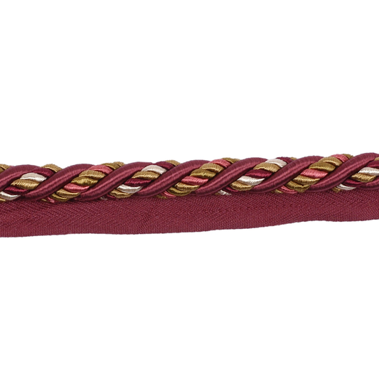 Decoluxe Piping Cord 12mm Trim Crimson Gold