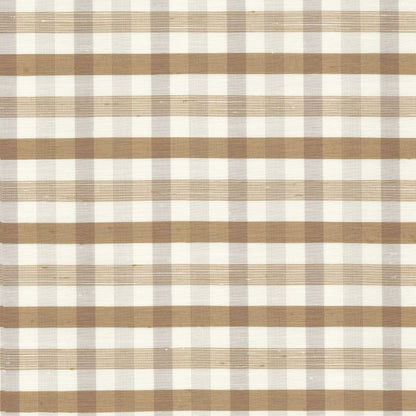 Dorchester Gingham Beige Check Curtain Fabric