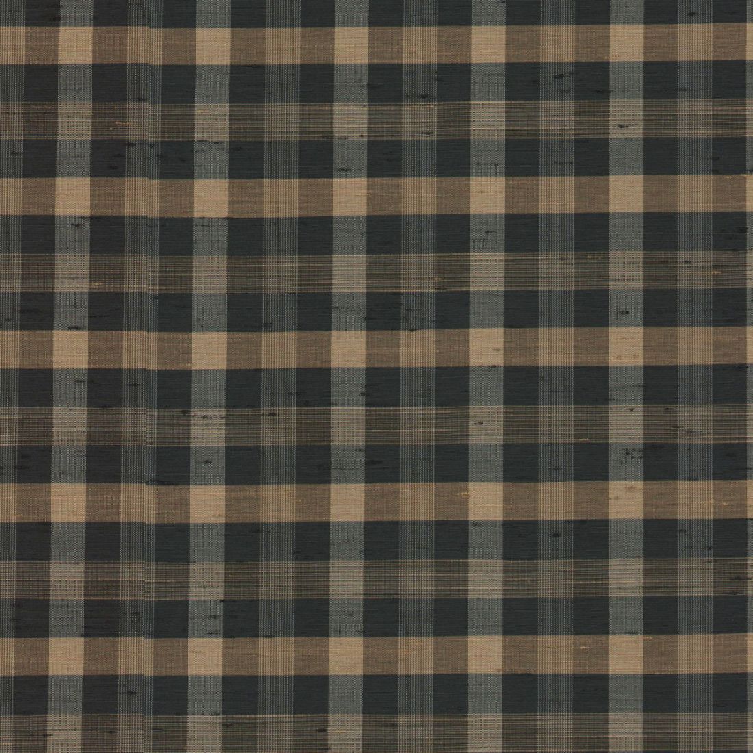 Dorchester Gingham Charcoal Drapery Check Fabric