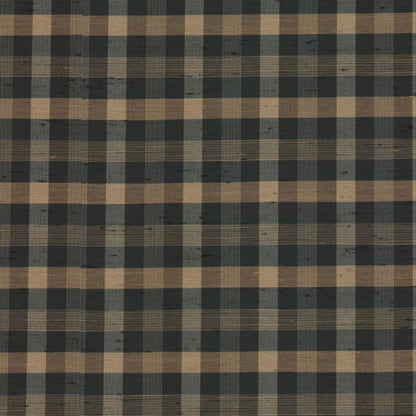 Dorchester Gingham Charcoal Drapery Check Fabric