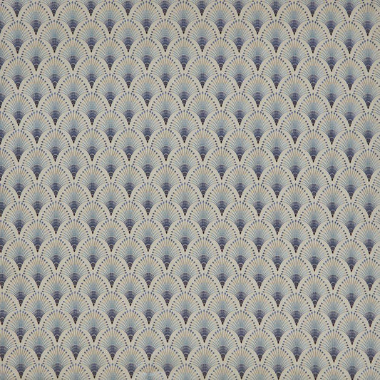 Art Deco Fan Fabric Powder blue