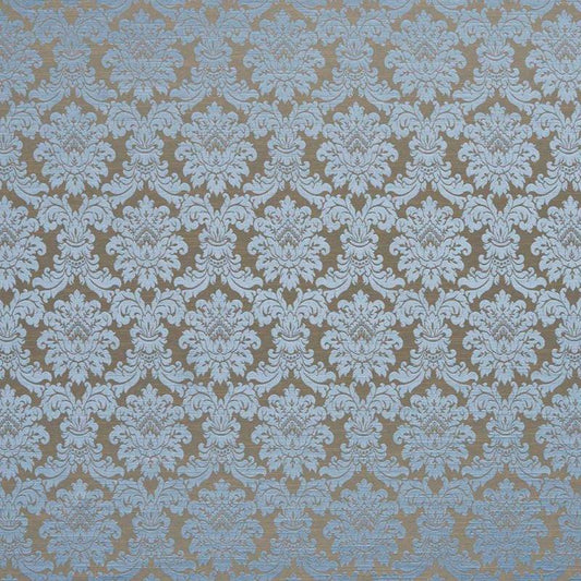 French Blue Reversable Damask Fabric curtains Blinds