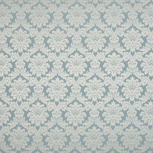 Damask Fabric Reversable Palladian Blue Drapes Blinds