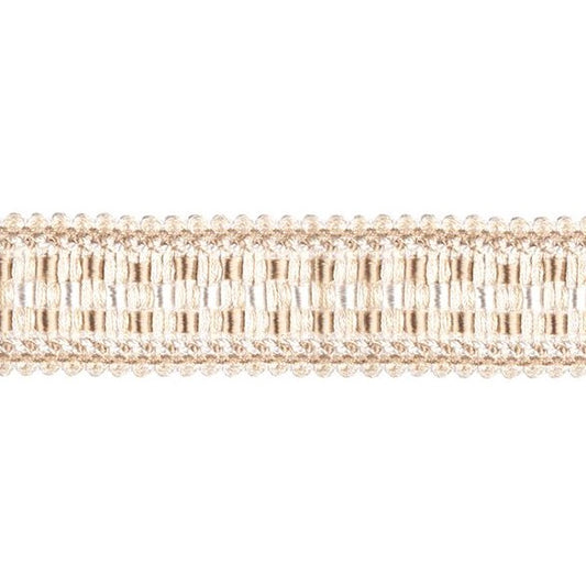 Florence Braid Trim Beige, featuring intricate woven design for curtain and fabric decoration.