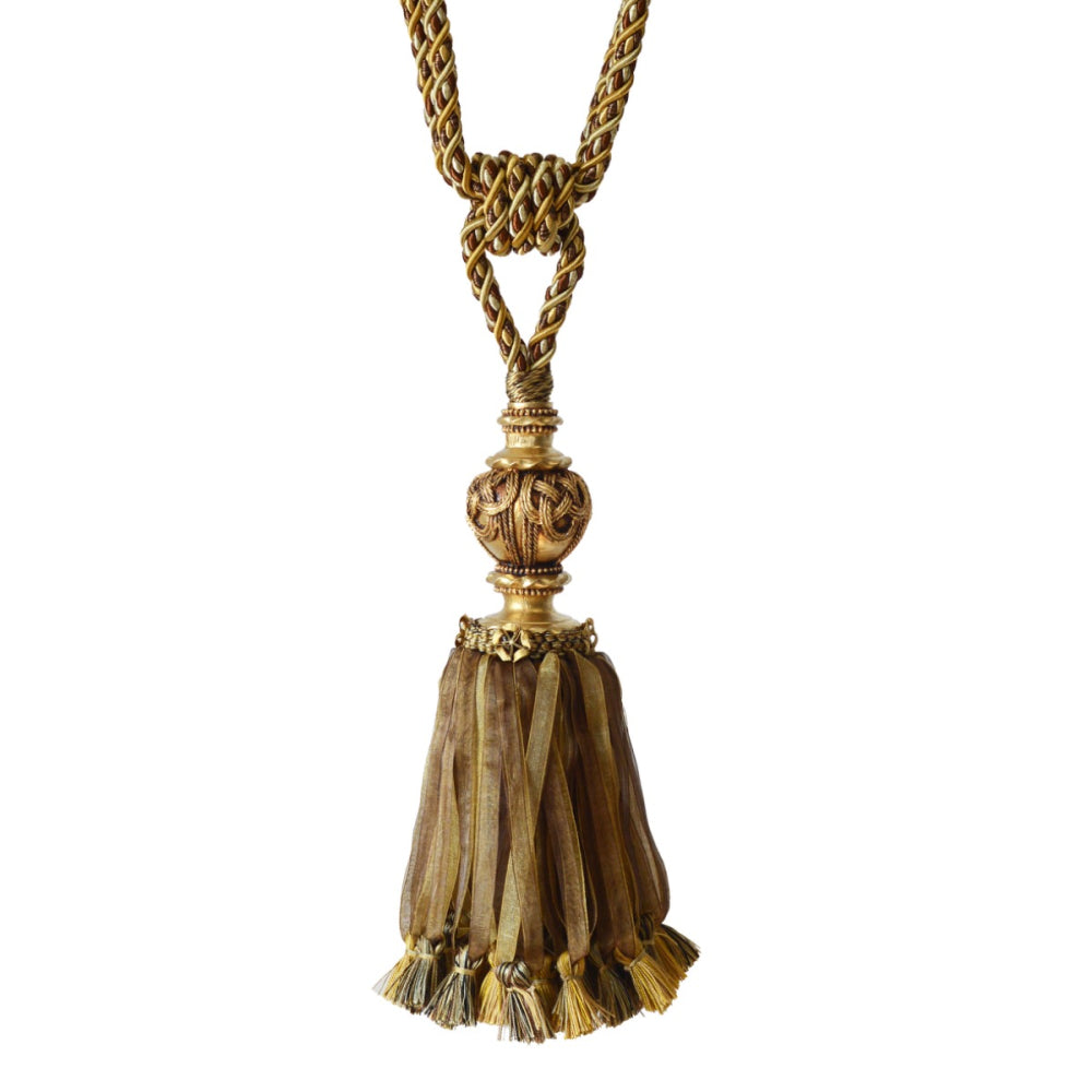 Florence Ribbon Tieback - Bronze Décor | Resin Rosettes, Cotton – Pure ...