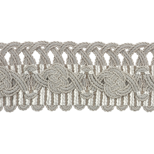 Decorative lace trim on a white background