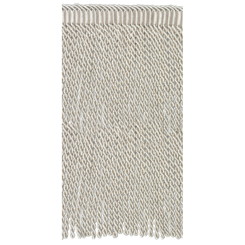 Bullion fringe trim on a white background