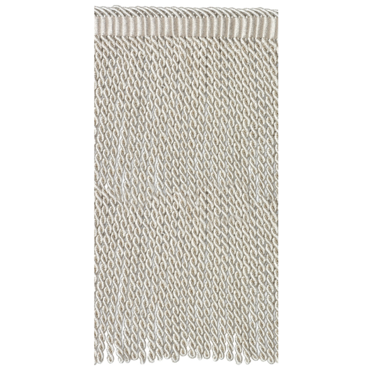 Bullion fringe trim on a white background