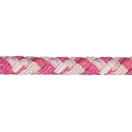 Grandeur Ribbon Plait Cord Trim Cerise