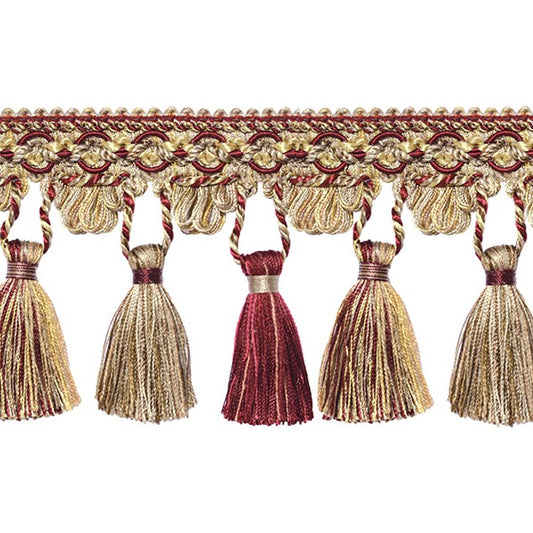 Grandeur Scalloped Tassel Fringe Rossa