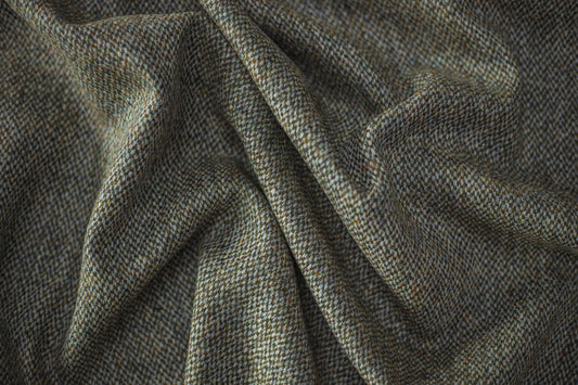 Harris Tweed Green and Beige Wool Upholstery Fabric
