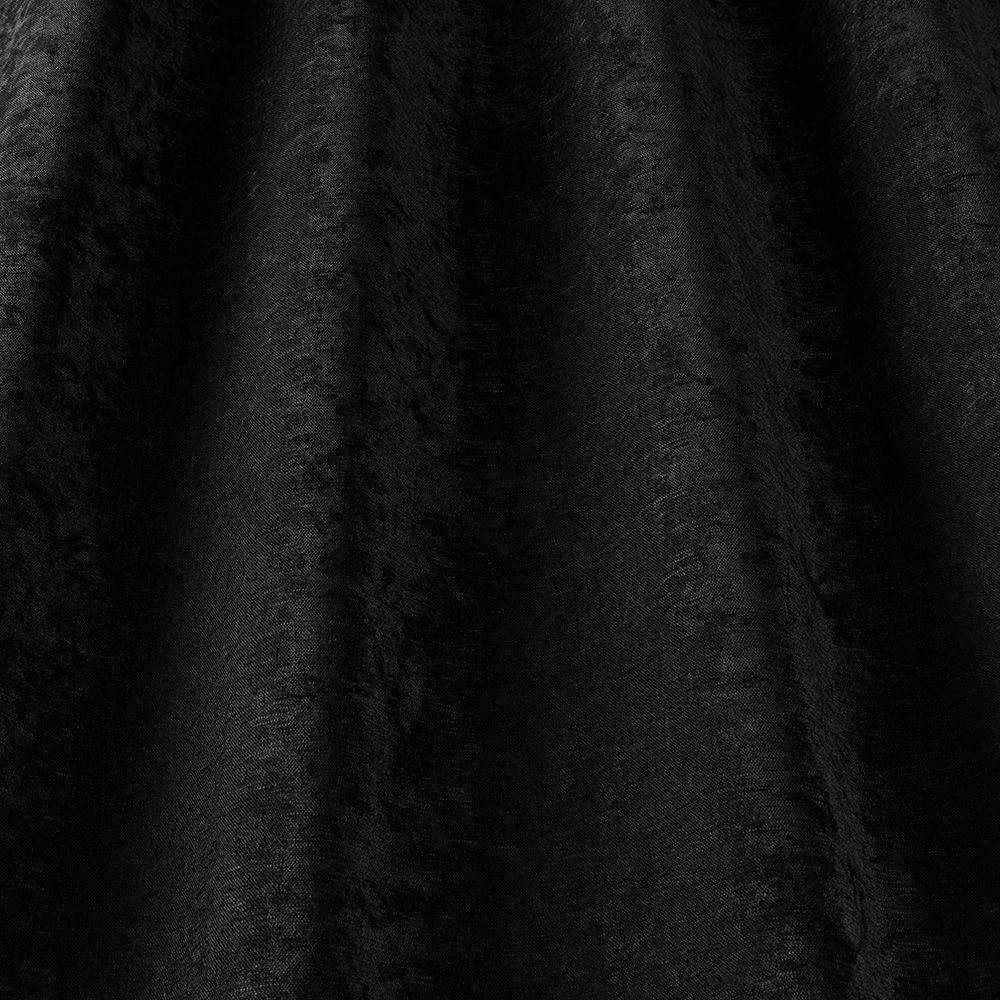 Luxurious Grosvenor Contract Chenille Noir fabric with a soft, velvety finish and elegant drape. Perfect for stylish and durable upholstery projects.