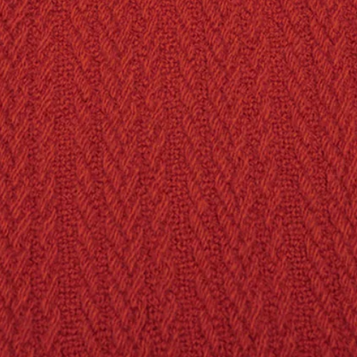 Hearth Wool Cable Knit Fabric Heritage Red