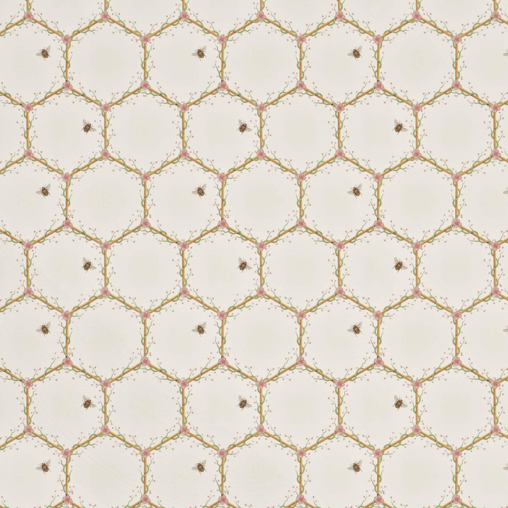 The Chateau Honeycomb Cream Fabric