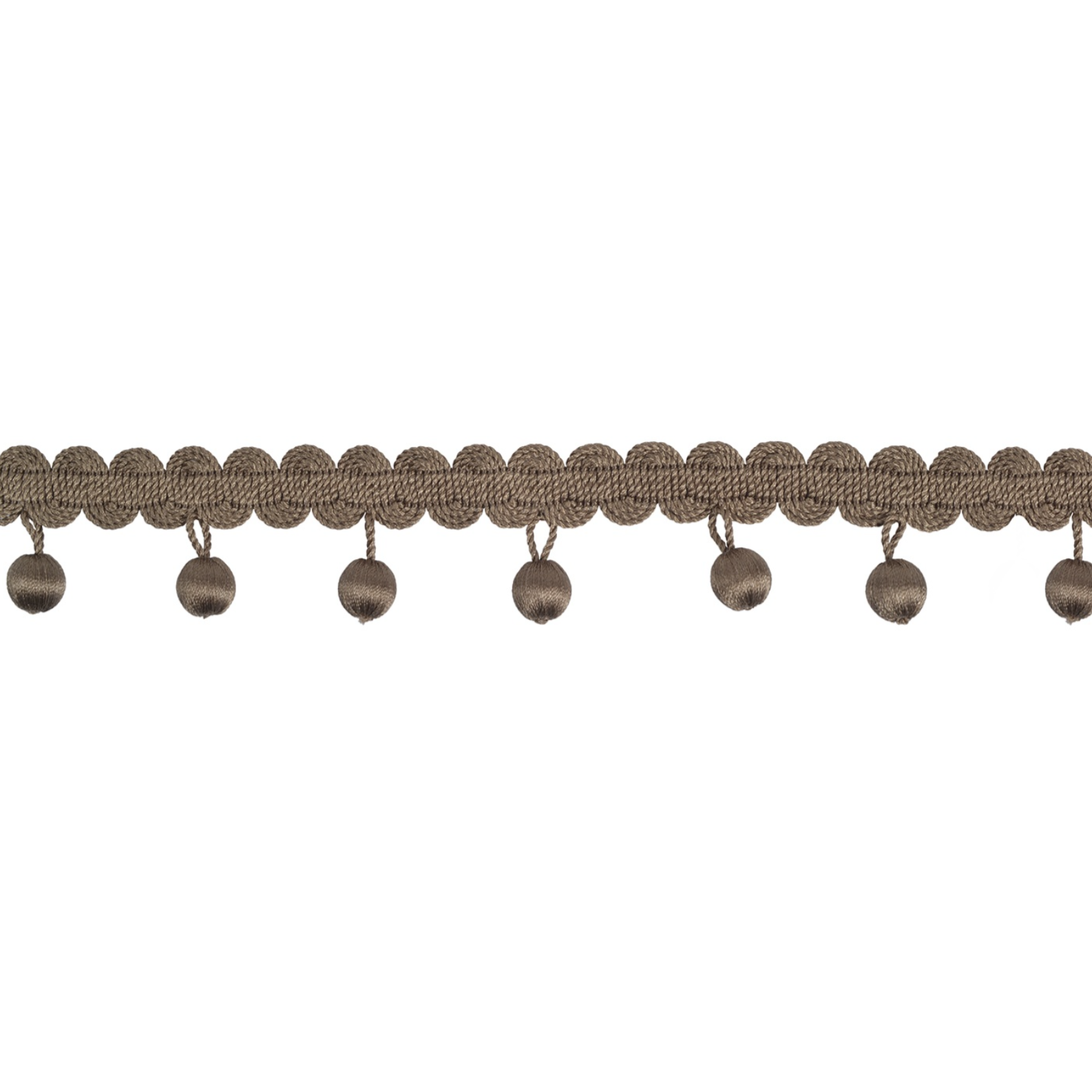 Lucent Beaded Fringe 25mm Trim Mocha