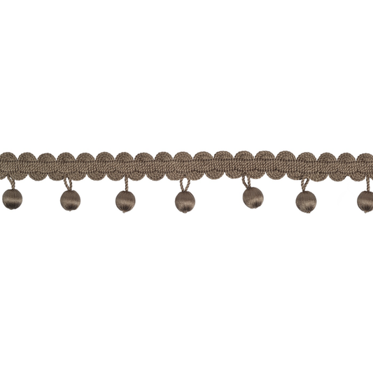 Lucent Beaded Fringe 25mm Trim Mocha