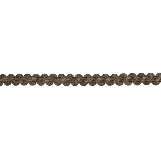 Lucent Gimp Braid 14mm Trim Mocha on a white background 