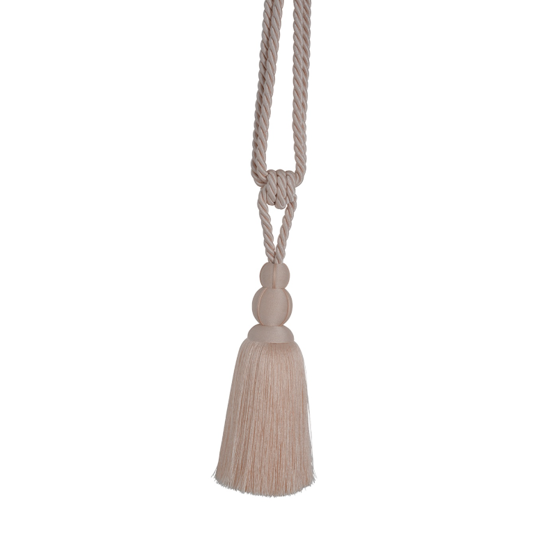 Lucent Single Tassel Tieback Blush
