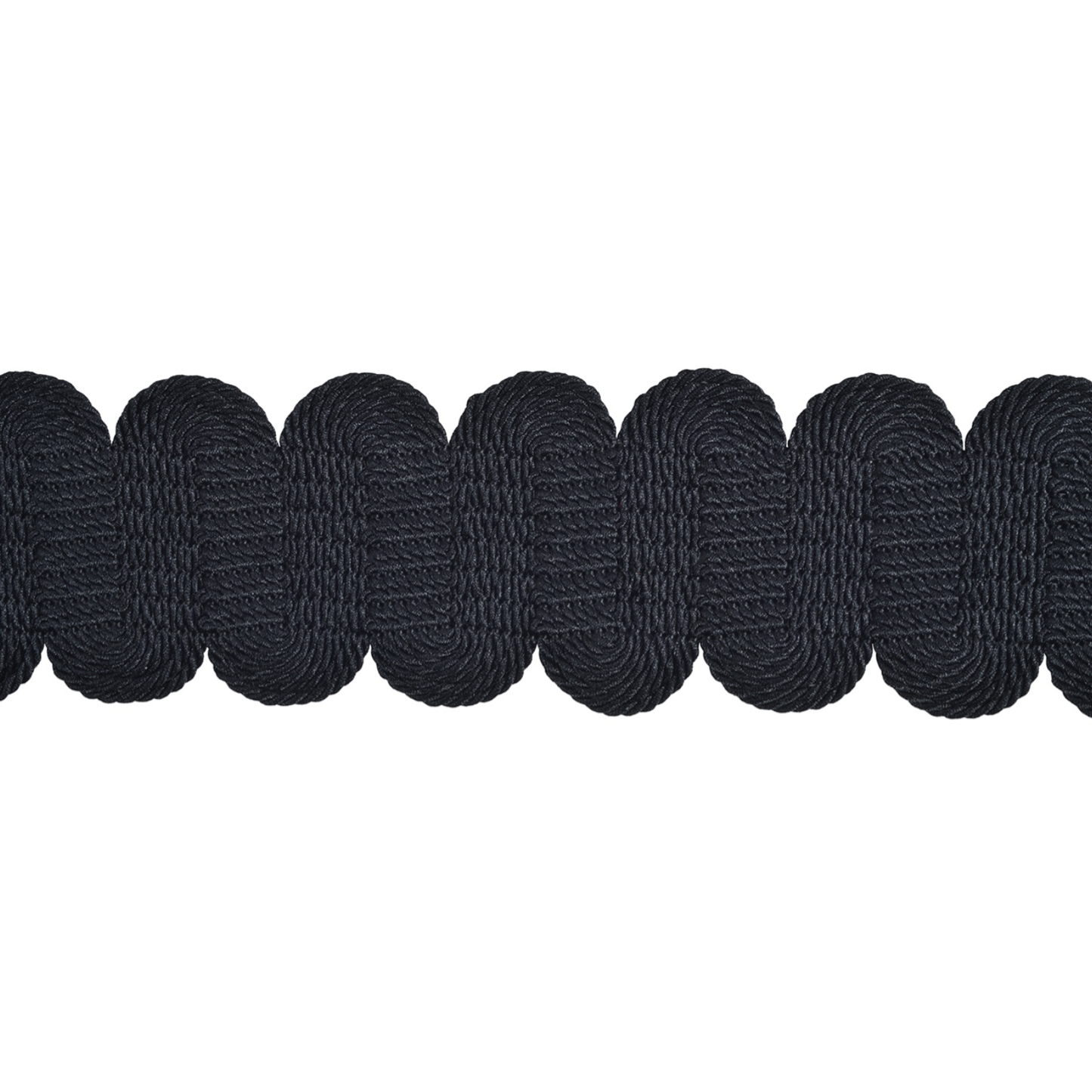 Lucent Wide Braid 60mm Trim Charcoal