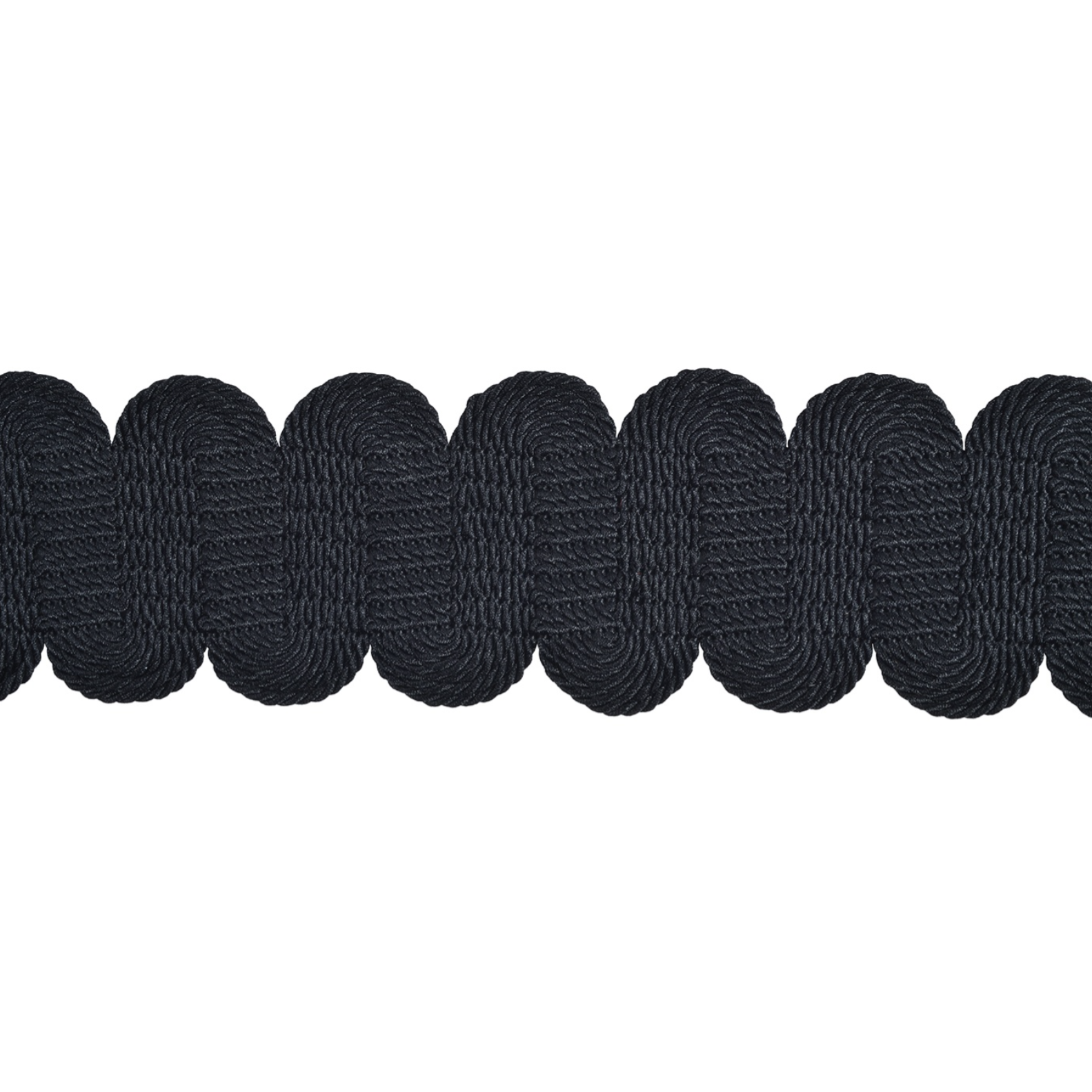 Lucent Wide Braid 60mm Trim Charcoal