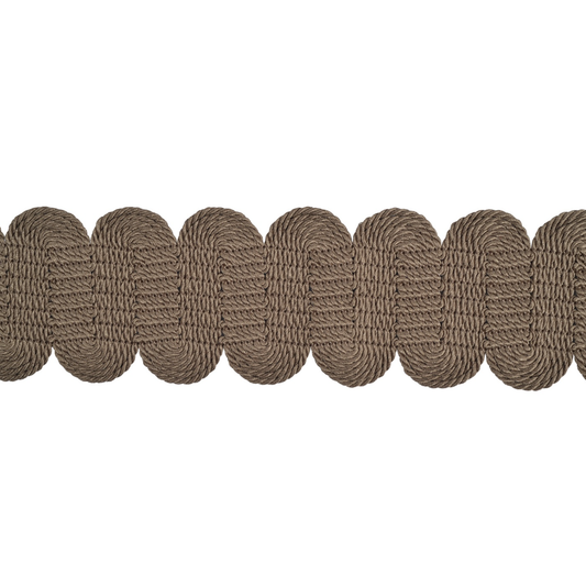 Lucent Wide Braid 60mm Trim Mocha