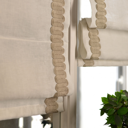 Lucent Wide Braid 60mm Trim Taupe