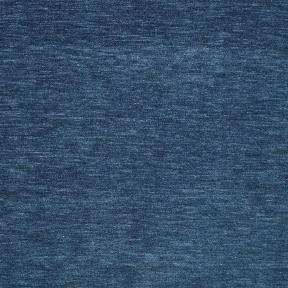 Luxe Contract Chenille Atlantic fabric in deep blue, showcasing its soft texture and durability for upholstery in commercial interiors.