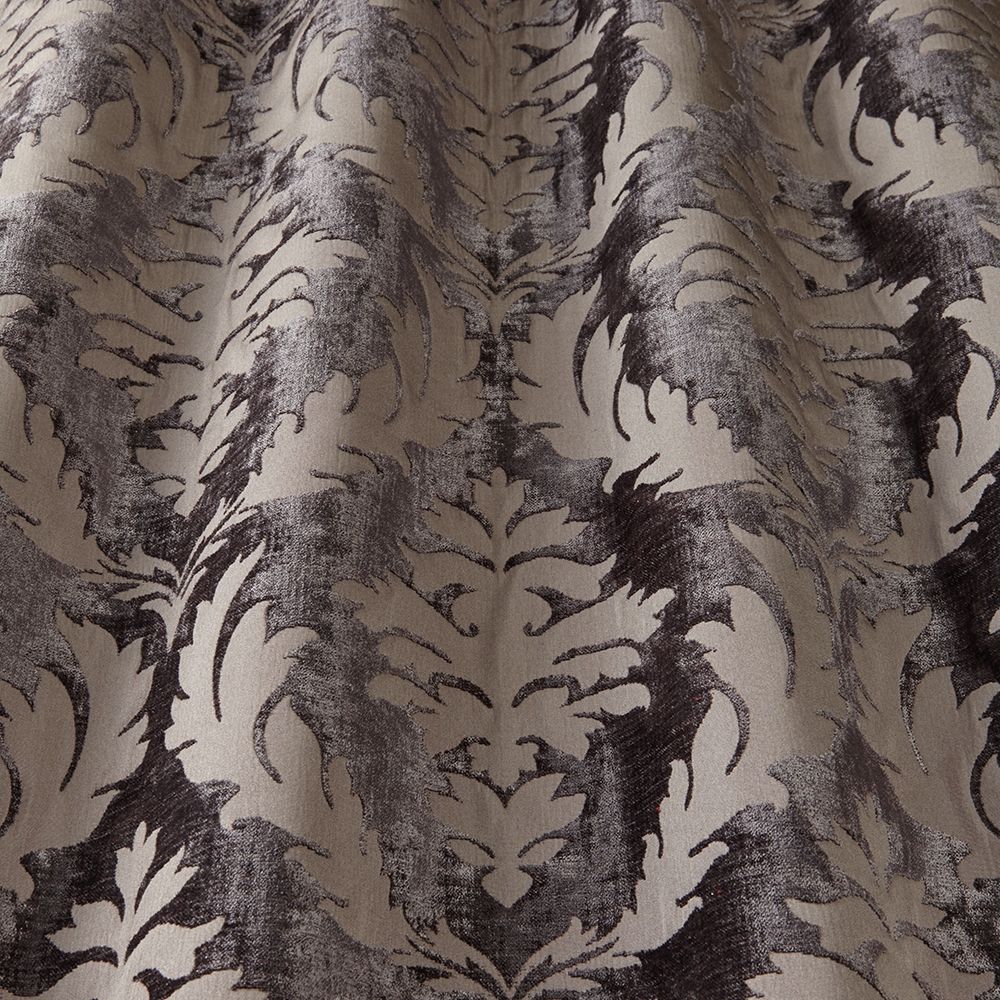 Mea Damask Pewter Upholstery Curtain Accessories Fabric