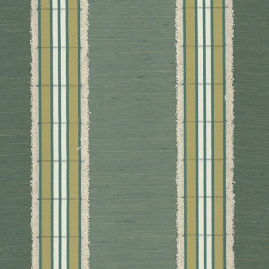 Moreton Stripe Sea Green Curtain Fabric by the Metre