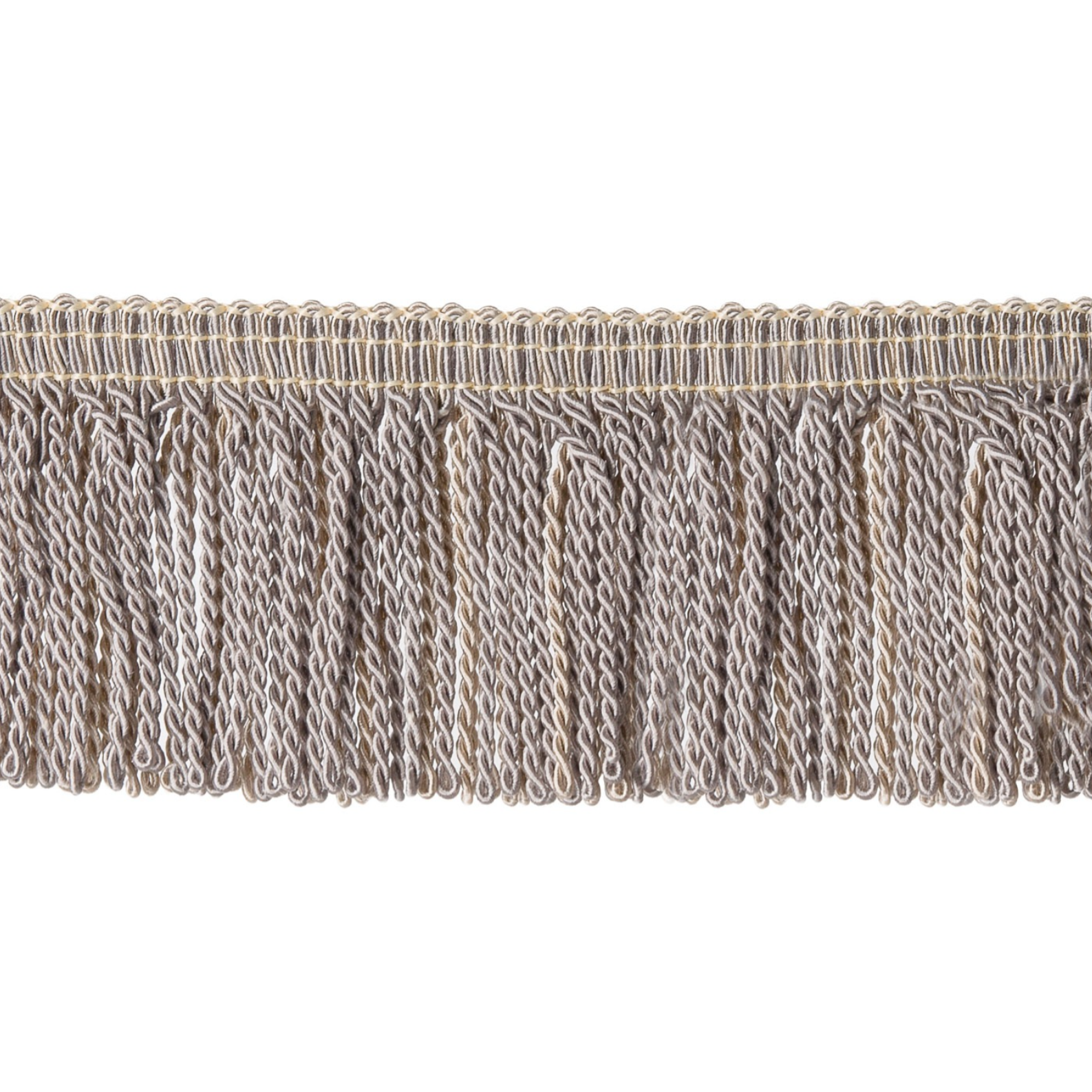 Textured fabric trim on a white background