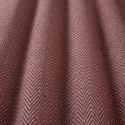 Peak Herringbone Woven Jacquard Ruby