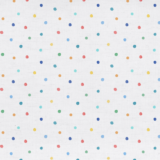 Junior Polka Dot Natural Curtain Cushion Fabric