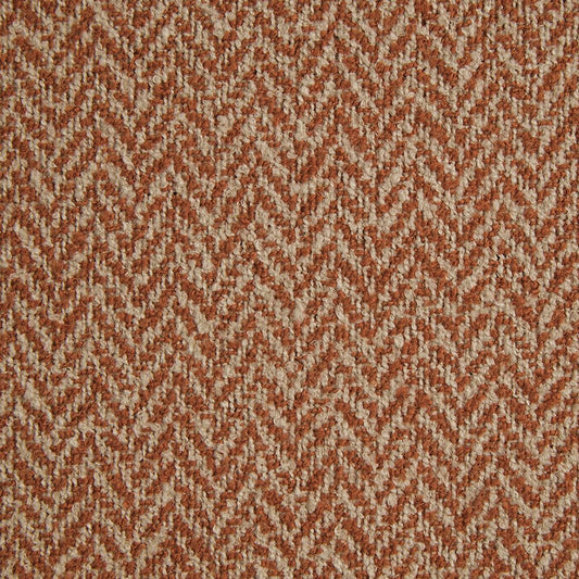 Ravensmere Woven Herringbone Contract Upholstery Fabric Cayenne