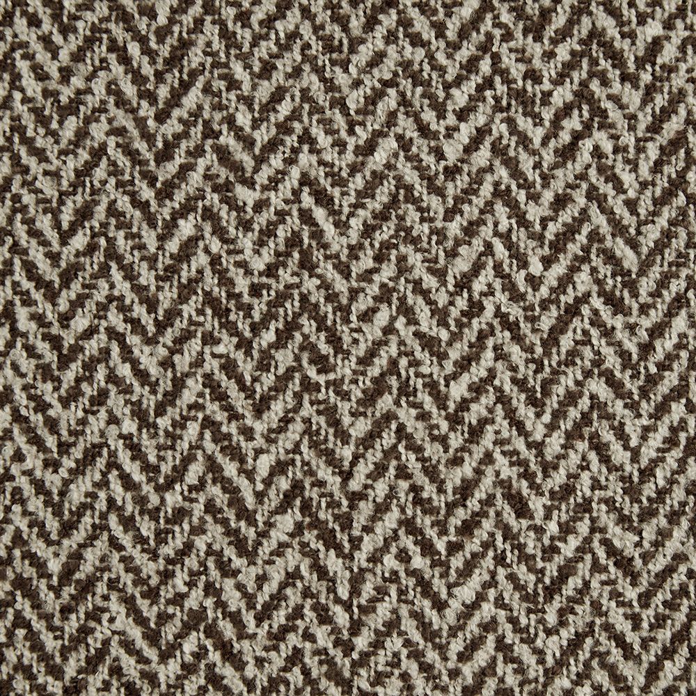 Textured fabric with a herringbone pattern in brown and beige.