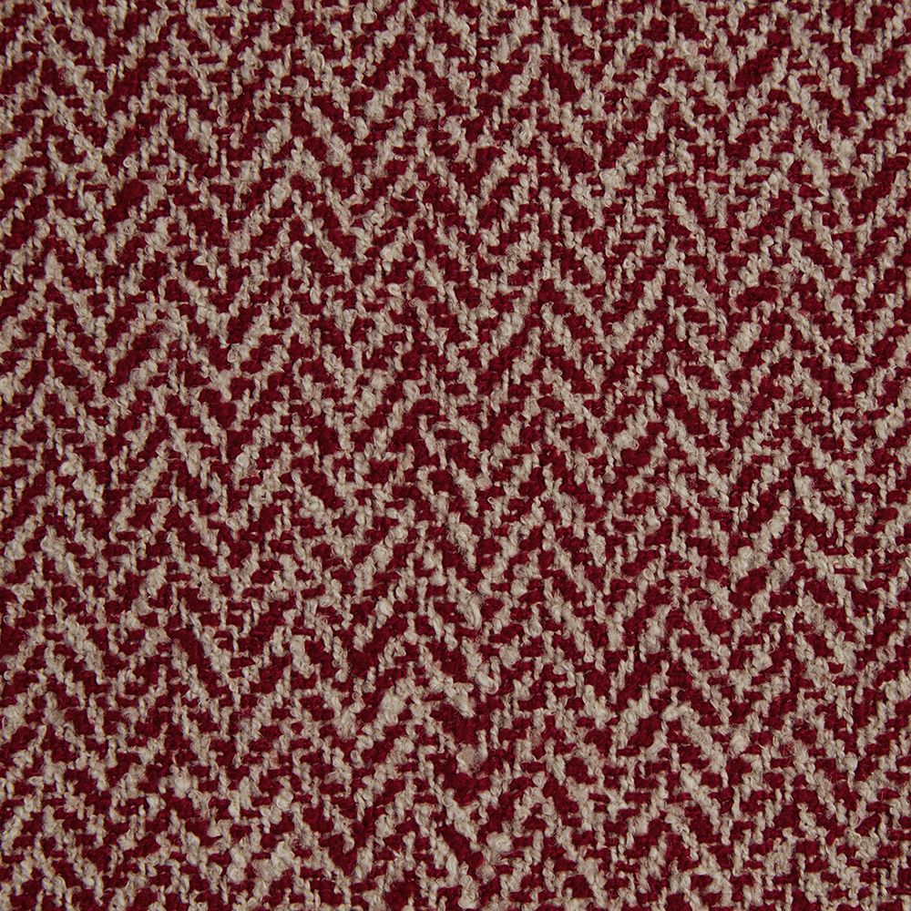Ravensmere Woven Herringbone Contract Upholstery Fabric Burgundy