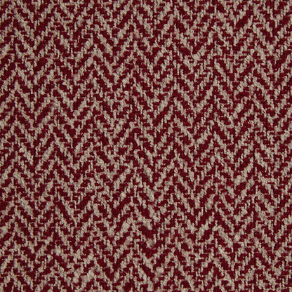 Ravensmere Woven Herringbone Contract Upholstery Fabric Burgundy