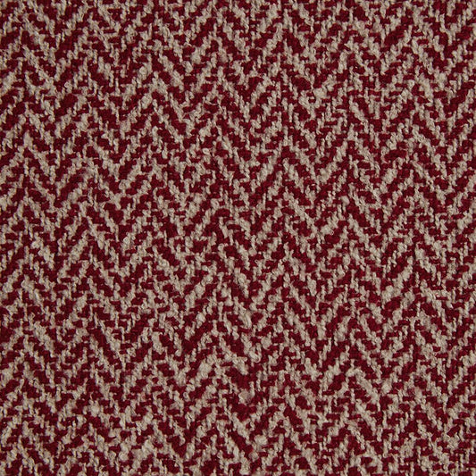 Ravensmere Woven Herringbone Contract Upholstery Fabric Burgundy
