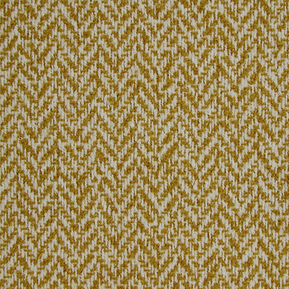 Textured fabric pattern with a herringbone design in gold and beige.