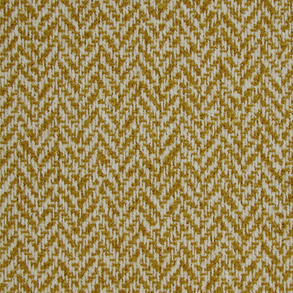 Textured fabric pattern with a herringbone design in gold and beige.