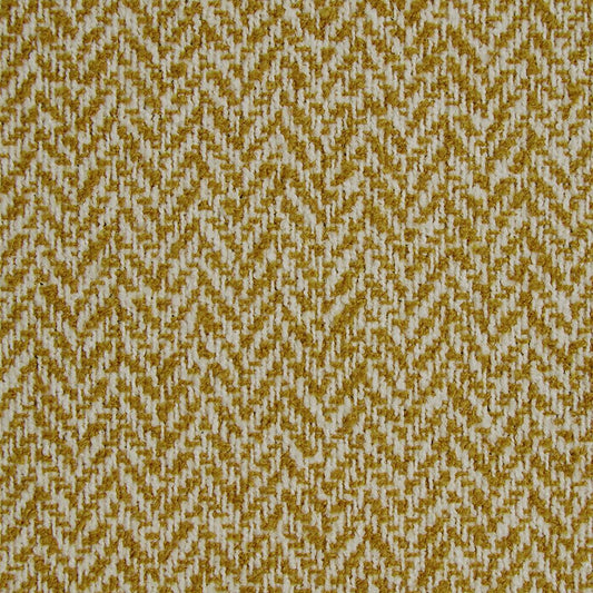 Textured fabric pattern with a herringbone design in gold and beige.