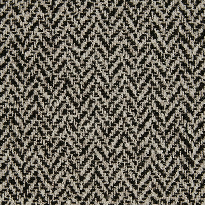 Ravensmere Woven Herringbone Contract Upholstery Fabric Noir