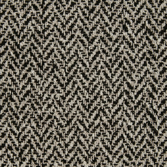 Ravensmere Woven Herringbone Contract Upholstery Fabric Noir