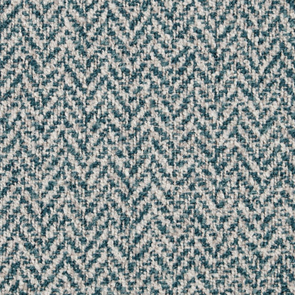 Ravensmere Woven Herringbone Contract Upholstery Fabric Ocean
