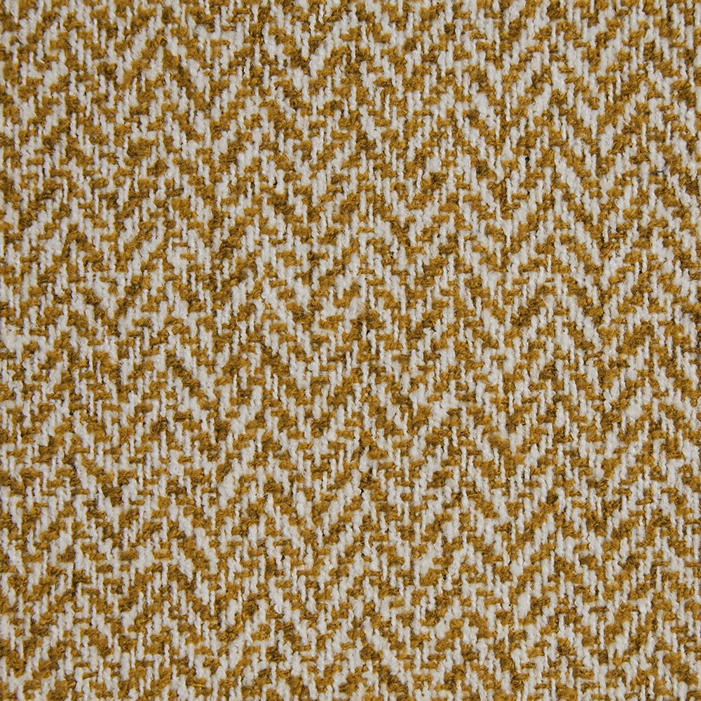 Ravensmere Woven Herringbone Contract Upholstery Fabric Old Gold