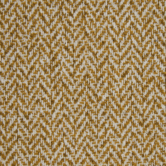 Ravensmere Woven Herringbone Contract Upholstery Fabric Old Gold