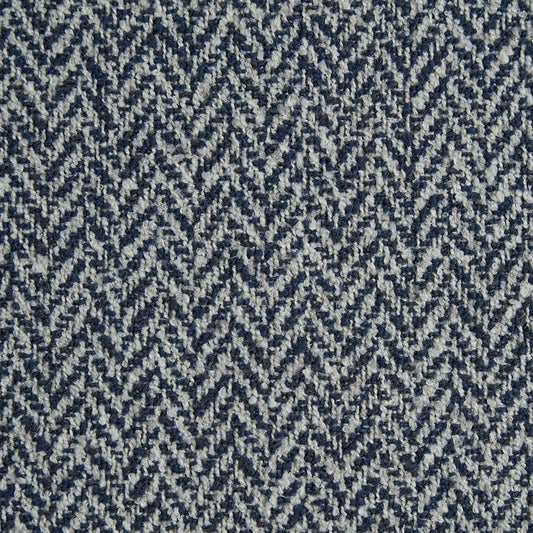 Ravensmere Woven Herringbone Contract Upholstery Fabric Sapphire